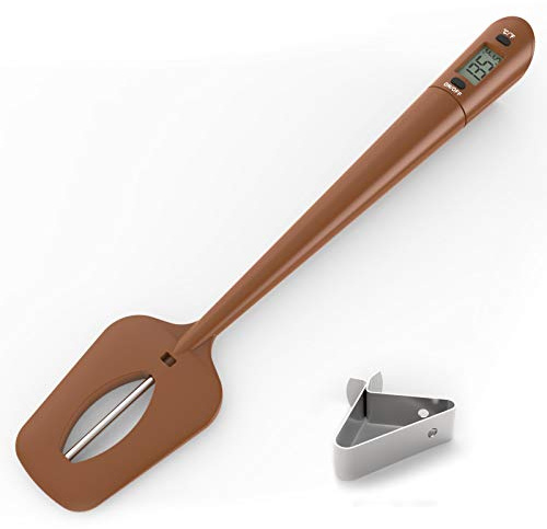 Efeng Candy Thermometer Spatula,Digital Cooking Thermometer with Pot Clip – Silicon Spatula with Meat Thermometer, Instant Read Thermometer Spatula for Candy,Chocolate,Grill Meat Cooking