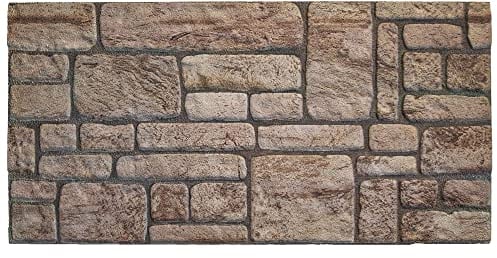 IZODEKOR 3D Steinoptik Fassadenverkleidung – 50x100 cm, 2 cm Dicke, Selbstklebende Styropor Wandpaneele für Innen und Außen, 1 Stück | Antike Spuren