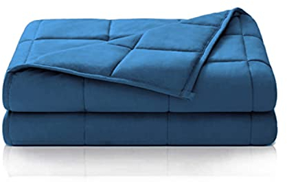 Dailydream Therapie Gewichtsdecke aus Baumwolle, 9,5Kg für Erwachsende, 155 x 200 cm, Blau