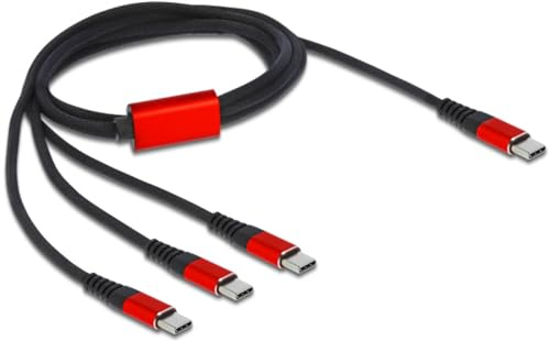DeLOCK 86713 USB Kabel 1 m USB 2.0 USB C Schwarz, Rot