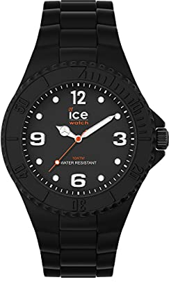 ICE-WATCH - Ice Generation Black Forever - Montre Noire Mixte avec Bracelet en Silicone - 019154 (Medium)