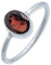 mantraroma Silber Ring Damen 925 Granat facettiert Edelstein rot schlicht modern