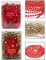10M Christmas Bead Garlands, 2Pk Shiny Pearl Beads Chain Plastic, Christmas Garlands for Xmas Tree Decorations (Rosegold & Red)