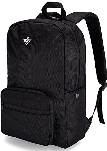 Erozul Legend Smell Proof and Water Resistant Back Pack with Combination Lock - Bonus Storage Container, Black
