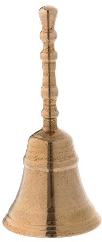 Holyart Campanello Classico in Ottone Dorato Lucido 12 cm