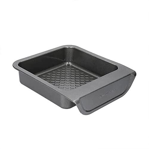 MasterClass Smart Stack Square Baking Tray, Roasting Tin with PTFE, PFOA and BPA Free Non Stick, Scratch Resistant Carbon Steel Oven Pan, Black, Small