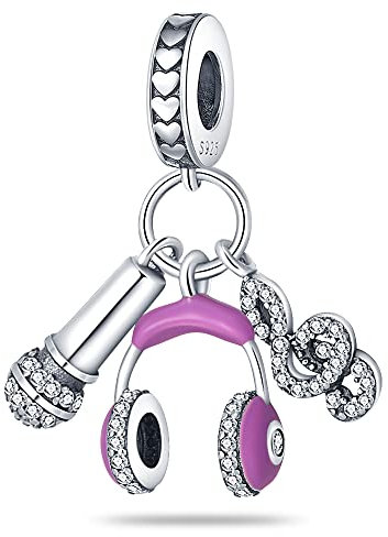 Pandach Charm Bead Ciondolo Donna Argento Fascino per Bracciali e Collane， Bracciale e Collane Europei da Donna,