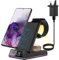 PINRUIGE Wireless Charger With Alarm Clock for Samsung and Night Light, 5 in 1 Wireless Charging Station Compatible with Samsung S23 S22 S21 S20 Z Flip 4/3 Z Fold Galaxy Buds Galaxy Watch 5/5 Pro/4/3