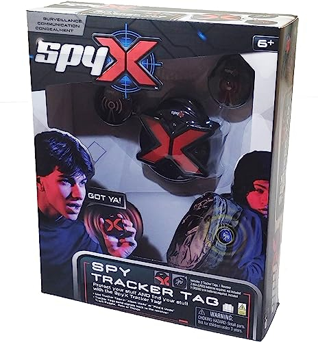 SpyX - Étiquette de Suivi pour Enfants - Attachez, protégez et Trouvez Vos Gadgets pour des Missions d'espionnage Amusantes - Comprend 2 SpyTags - Dispose de Modes d'alarme et de Recherche de Lecture