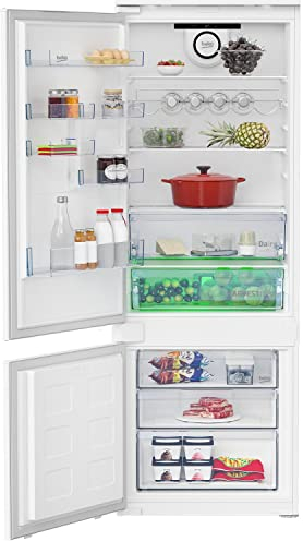 BEKO BCSE400E40SNLH - Frigorifero combinato, installazione incasso, 400 litri, classe E