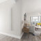 Skybathroom | 1600x236mm Vertical White Oval Single Slim Panel Tall Upright Central Heating Radiator