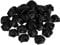 PATIKIL 1.6 Satin Ribbon Roses, 20 Pack Artificial Flowers Roses Heads Handmade Fake Flowers Fabric Flowers for Crafts Wedding Bouquet, Black