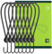 Abma Cord Spanngummi mit Haken 23cm 20 Stück Expander mit Haken Kurz Gummispanner Planenspanner Haken für Plane, Netze, Zelte, Anhängerplane, Banner - Schwarz