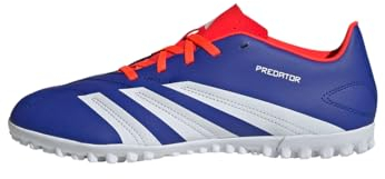 adidas Unisex Predator Club Football Boots Turf Fußballschuhe, Lucid Blue/Cloud White/Solar Red, 43 1/3 EU