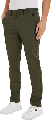 Tommy Jeans Herren Chino Hose TJM Austin Lightweight Chino Slim Fit, Grün (Fatigue Green), 38W/34L