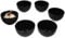 MamboCat Panther - Lot de 6 bols en faïence mat - 14,2 cm - Noir - 450 ml - Pour 6 personnes - Pour salade, soupe, céréales, chips, etc. - Vaisselle pour petit-déjeuner, déjeuner et dîner
