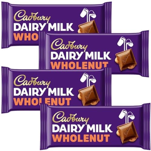 Chocolate Bundle With Dairy Milk Whole Nut Chocolate Bar 120g (4 Pack)