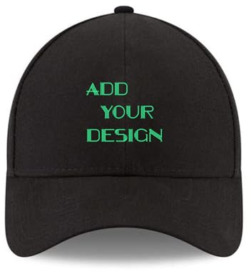 Miujonvy Classic Dad Hat Design Your Own Text Adjustable Cap Black, Schwarz , Einheitsgröße