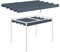 Outsunny Techo de Pérgola 3x2,5 m Techo de Repuesto Retráctil para Sombrilla Toldo de Tela para Cenador Jardín con 8 Orificios de Drenaje Gris Oscuro