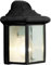 Lightbox Außen Wandlampe mit Glas Regenschutz- flach - in Schwarz - klassische Outdoor Wandleuchte für den Hauseingang - 22 x 15 x 12 cm - E27, max. 40 W - aus Metall/Glas