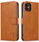 LOLFZ Wallet Case for iPhone 11, Vintage Leather Book Case with Card Holder Kickstand Magnetic Closure Flip Case Cover for iPhone 11 - Light Brown