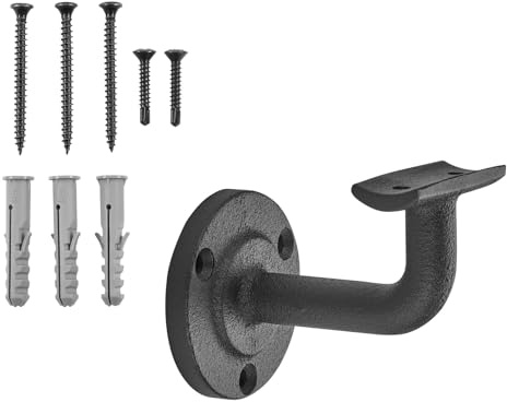 SOTECH Handlaufhalter ROBUST Schwarz Höhe 68 mm Ausladung 67,5 mm | für Handläufe mit Ø 45 mm Handlauf zur Wandmontage