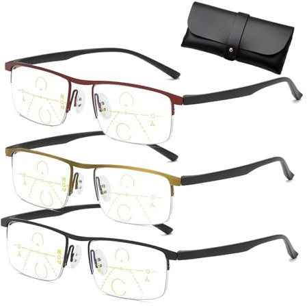 Outfany Intellireader, Libiyi Intelligente Lesebrille, Progressive Multifokale Lesebrille Gleitsichtbrille, Intelligente Brille Nah Und Fern Mit Autofokusgläser (3 Colors,2.0 x)