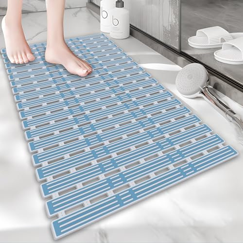 Onihan Shower Mat Non Slip Anti Mould,Bath Mat Non Slip for Shower Bath,Nonslip Bathmat for DIY Cut,Machine Washable,Shower for the Elderly and Children