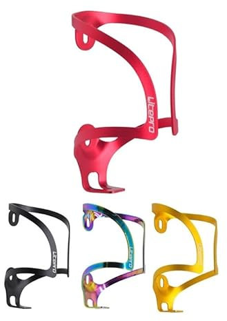 wangfq Flaschenhalter Fahrrad MTB Rennrad C Version Wasser Flasche Halter Flasche Käfig Tasse Ultraleichte Legierung 20g for Klapp Fahrrad GeträNkehalter Fahrrad(Gold)