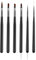 Nail Art Brushes, 6Pcs Nail Art Painting Tools with Nail Art Fine Liner Brush, Nail Design Painting Brushes Set, Builder Gel Brush, Nail Dotting Pen for Gel Polish Manicure Salon DIY, Black