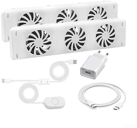 Heizkörper Ventilator,Lauf Ruhig Wärmeableitungslüfter, Smartes Heizgebläse Für Heizungen Mit 3 Verbesserten Lüfter Langlebiger Heizverstärker Für Unterheizungen Und Heizkörper(MXRV-S02 (Duo-set))