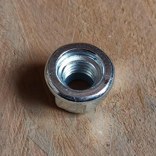 Paquete de 10 tuercas de cuello de hoja de desbrozadora de recortadora de 12 x 1.75 pulgadas, para mano izquierda compatible con Husqvarna 502 04 55-01 502045501