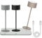 ENOVALITE 3x LED Tischlampe kabellos mit Ladestation und Touch, dimmbar in Stufen, Akku Tischleuchte, warmweiß bis kaltweiß einstellbar, IP44 Outdoor Stehlampe wiederaufladbar, Nachttischlampe, mix