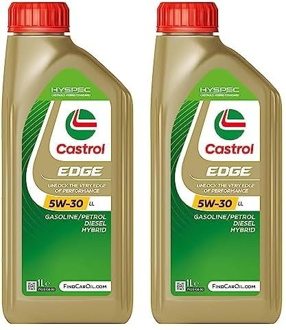 CASTROL EDGE 5W-30 LL, Huile Moteur, 1L, bianco (Lot de 2)
