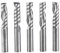 Uadme Spiralfräser 6mm Schaft, 5 Stück Hartmetall Einzelne Flöte Schaftfräser Spiralschneider CNC Fräser Bits, zum Schneiden von Acryl, PVC, MDF, Hartfaserplatten