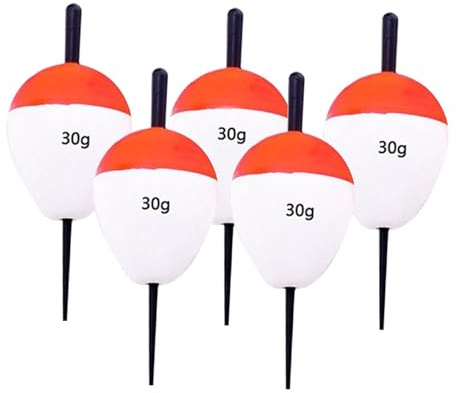 Oshhni 5X Angelposen Bojen Tackle Zubehör Eva Hoher Auftriebsschaum Schwimmt Helle Farbe für Bass Fishing