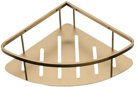 KMGUZRRWD 1 étagère murale en acier inoxydable pour salle de bain, étagère de douche, coin de rangement, or brossé
