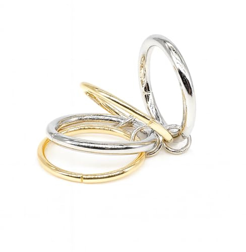 Elbella Hamburg Ring Damen Bicolor – 4-Fach Verschlungen Gold & Silber – 14K Vergoldet Interlocked – Nickelfrei – Schmuck Geschenk für Frauen & Freundin – Freigeist-Kollektion