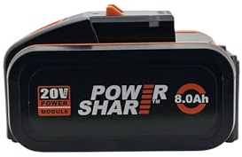 Akkuzone 20V 8.0Ah Battery Compatible with WORX PowerShare – Li-Ion Replacement Battery for WORX 20V PowerShare Cordless Tools with LED Indicator