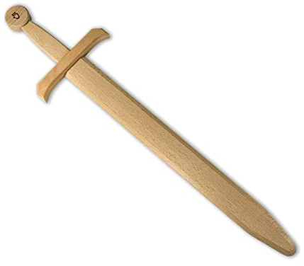 BestSaller 1108 Holzschwert Edler Ritter, Buche, massiv, ungeölt, 61cm, Natur (1 Stück)