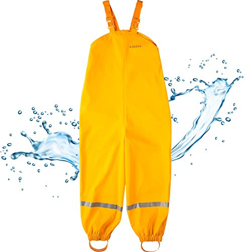 BMS Regenhose Buddelhose Matschhose für Kinder in Gelb Größe 116