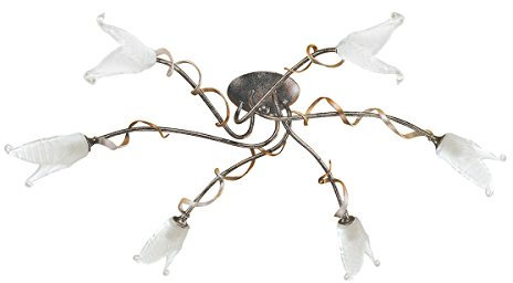 Elstead Lighting Semi-Flush, Alloy Steel, Black/Silver/Gold