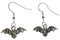 Miniblings Fledermaus Vampir Halloween Ohrringe - Handmade Modeschmuck I silbern - Ohrhänger Ohrschmuck versilbert
