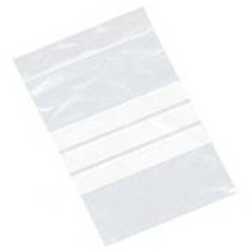 100 Small 5 x 7.5 / 125 x 187mm Clear Plastic Polythene Resealable Gripseal Bags With Write On Panels - Grip Press Seal Lock Packing Packaging Storage Pouches White Labelling Strips