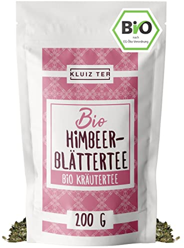 Himbeerblättertee Bio 200 Gramm - Himbeerblättertee Schwangerschaft zur Geburtsvorbereitung I 100% natürlich aus Biologischem Anbau by KLUIZ TEA