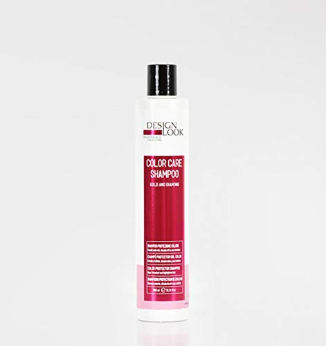 DESIGN LOOK - Pro-Color Shampoo - Farbschutz & Glanz - Gold- und Diamantpartikel - Für coloriertes Haar - Sanfte Reinigung - Ohne schädliche Chemikalien - Schwarz - 300 ml