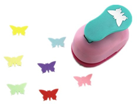 ODETOJOY Scrapbooking Stern motivstanzer durchschlag Metall Stanzer, Zierrand ø 2,54cm, 1 Zoll, geeignet für Papier/Karton bis zu 200g/m² (Schmetterling)