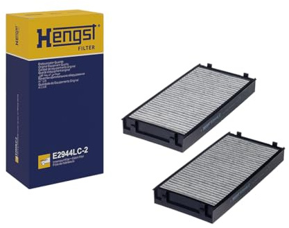 HENGST - Innenraumfilter E2944LC-2 - Luftfilter für den Innenraum mit Aktivkohle - Filtert Staub, Pollen & Gerüche für Allergiker - Für saubere Frischluft im KFZ - Automotive Zubehör