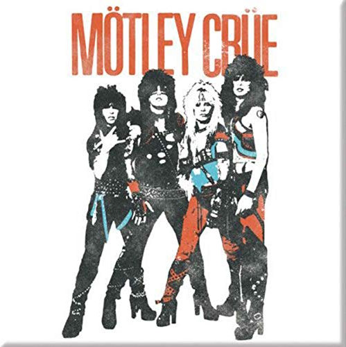 Motley Crue Kühlschrankmagnet Vintage World Tour Band Logo Nue offiziell Herren