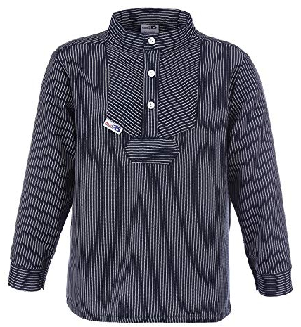 modAS | Kinder-Fischerhemd „BasicLine“ | schmaler Streifen | Größe 74/80